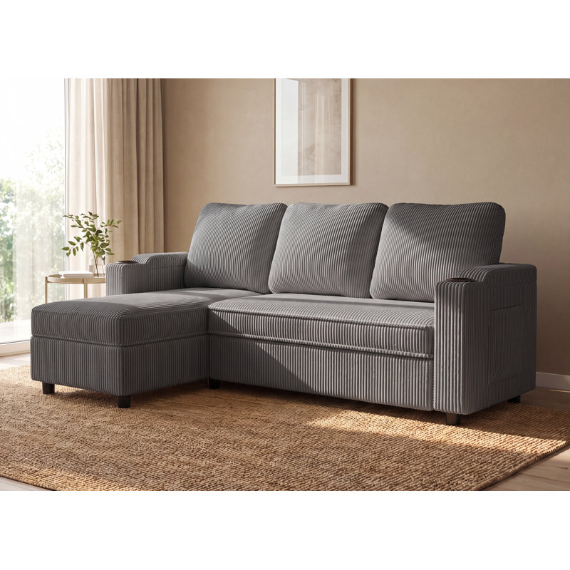 3 Seater Sofa Bed, Grey