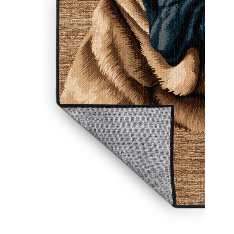 Washable Mastiff Dogs Area Rug, Rectangle 8' x 12'