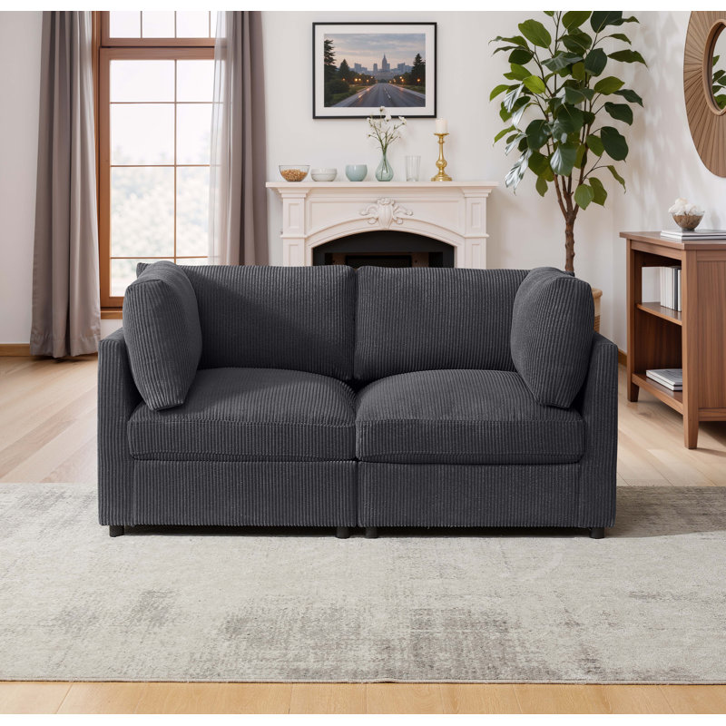 Faymill Loveseat, Midnight Gray