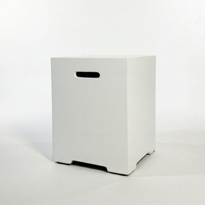 Propane Tank Cover with Side Table, 20 LB Outdoor Storage Hideaway for Gas Fire Pits and Patio Heaters