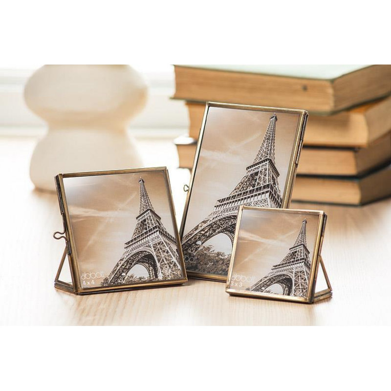 Simple Gold Photo Frame, 4" W x 4" H