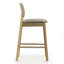 Ensemble de 2 tabourets de comptoir en tissu beige Azura avec pieds en bois délavé-790773417