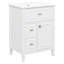 Meuble-lavabo 24 po avec lavabo blanc, meuble-lavabo avec un tiroir rabattable et deux tiroirs, tablette réglable-662345272