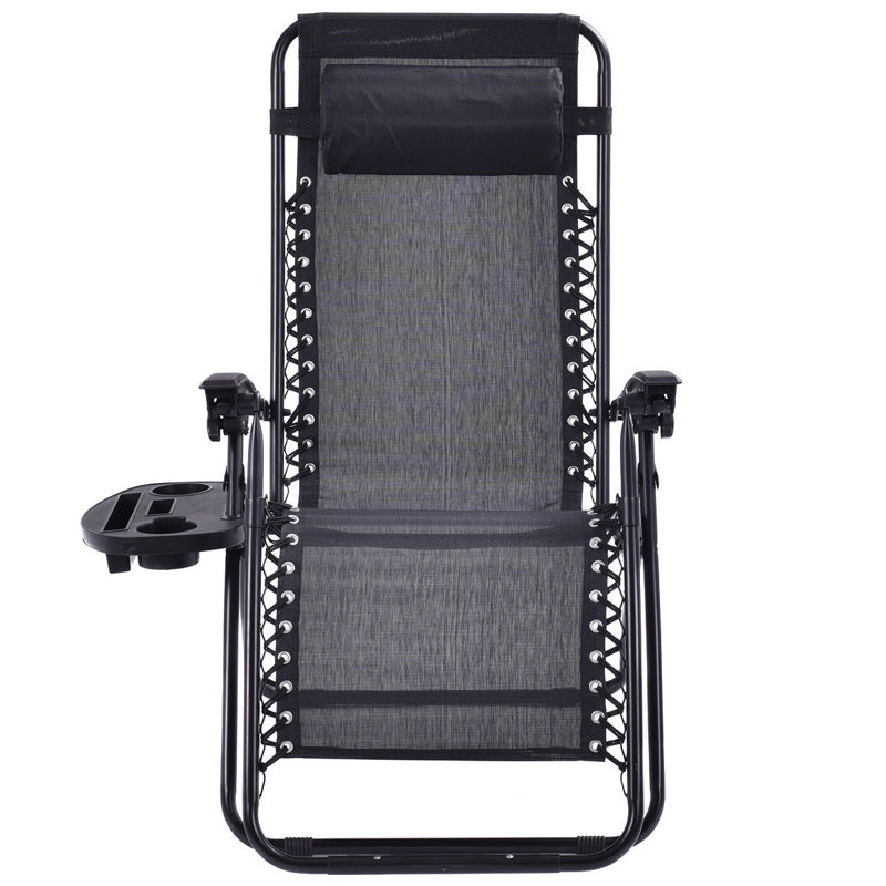 Chaise pliante zéro gravité Bengt, Noir