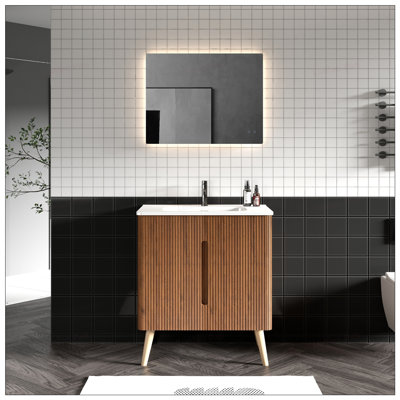 Meuble-lavabo rayé 30 po avec lavabo