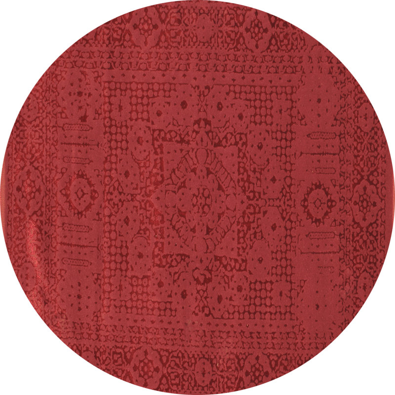 Washable Oriental Indoor Rug, Round 4'