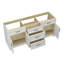 Base de meuble-lavabo double 72 po en bois massif-93593031