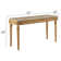Apollonio Transitional Rectangular Sofa Table with Natural Marble Top in Antique Gold