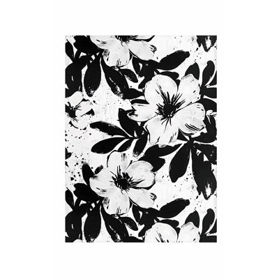 «Floral Dreaming of Flowers Black & White I», reproduction d'art moderne sans cadre