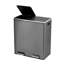 Grey Stainless SteelKitchen Waste System,Recycling Pedal Bin with Double Compartments,2x30L Double Bin for Recycling and Waste with 2Pedal