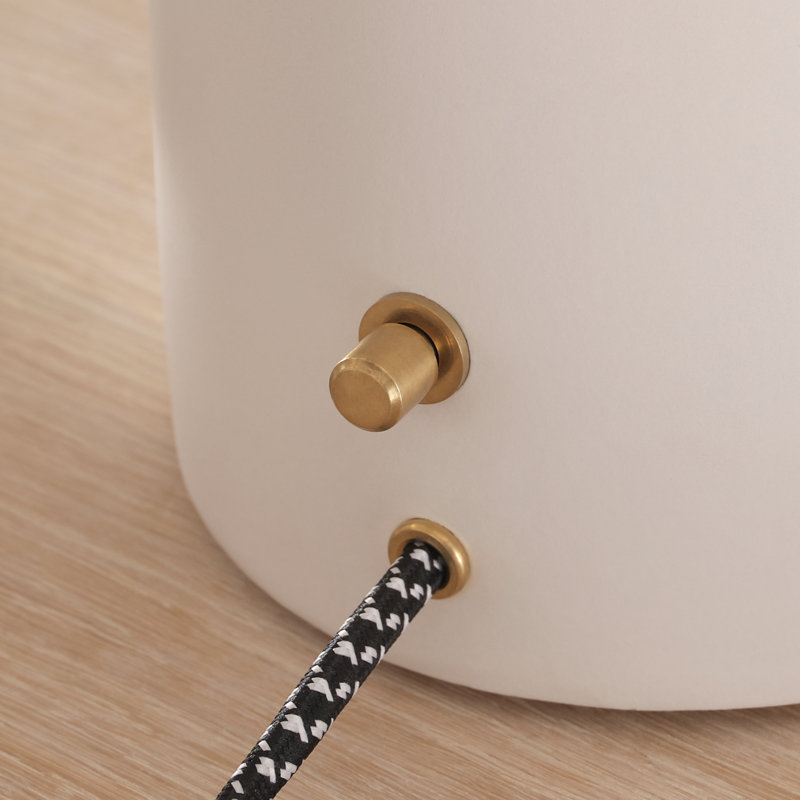 Kelly Wearstler Tiglia Tall Table Lamp, Plaster White, 20.5" H x 14.75" W x 14.75" D