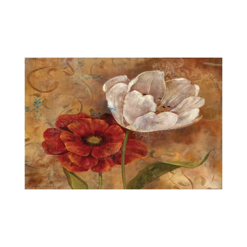 Flower Duet I by Carol Robinson - Painting on Canvas, Wrapped Canvas, 66.04 cm H x 45.72 cm W x 1.91 cm D