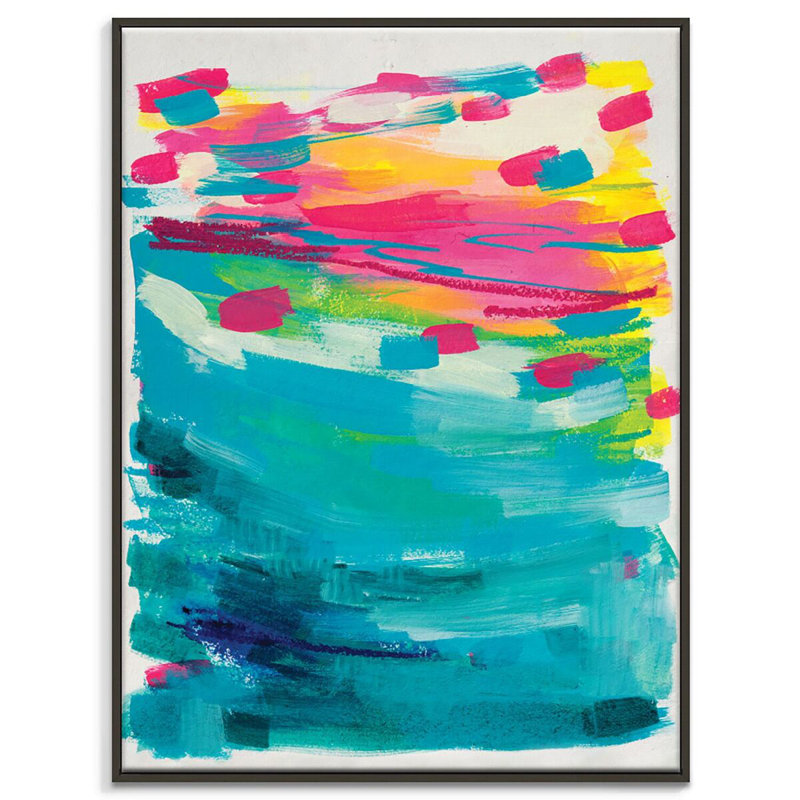 Amira Rahim - Print on Canvas, 51cm H x 41cm W, Black Floater Frame
