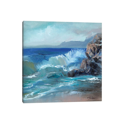 Tidal Bore by Katharina Valeeva - Wrapped Canvas Painting