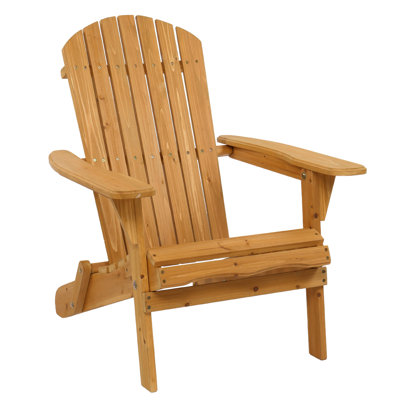 Solid Wood Folding Adirondack Chair by Highland Dunes