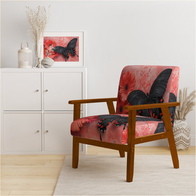 Chaise avec accoudoirs en velours Magiera