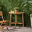 Outdoor Half-Round Folding Acacia Wood Bistro Table, Natural-347570334