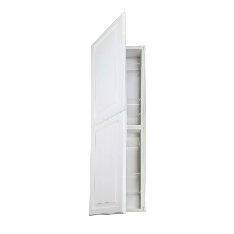 14" W x 62" H x 3.5" D Linen Cabinet, White