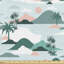 Pheonix Palm Trees and Beach Hills Fabric
