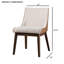 Chaise d'appoint Mid-Century moderne 2 pièces avec siège rembourré, pieds inclinés et dossier incurvé en finition noyer et beige