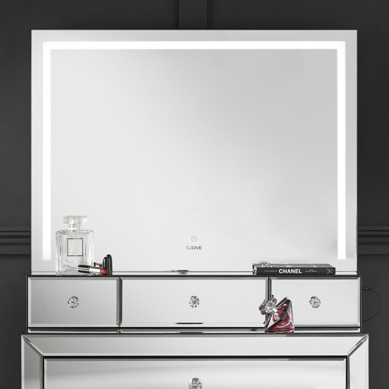 Flat Wall Mirror with Drawers