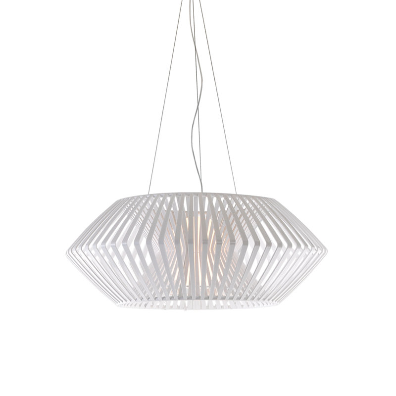 V Pendant, White, 11.4" H x 41.3" W x 41.3" D