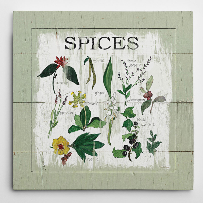 «Shiplap Spices» par Carol Robinson, impression sur toile tendue, H 24 po x l 24 po x P 1,5 po