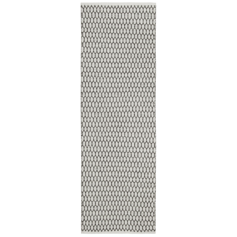 Modena Hand Woven Cotton Geometric Rug, Runner 2'3" x 8'