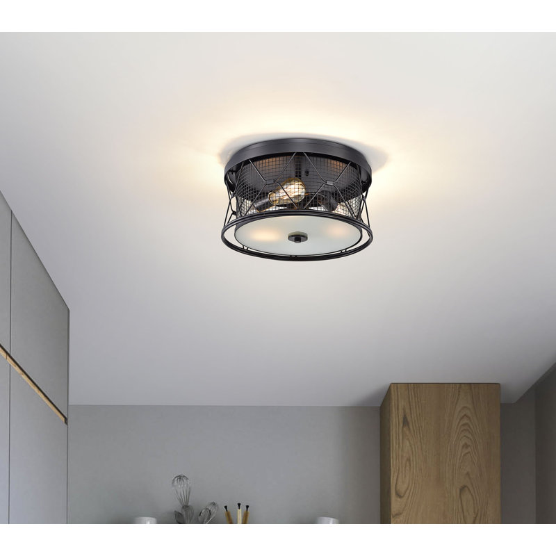 Plafonnier encastré 3 lumières 16 po