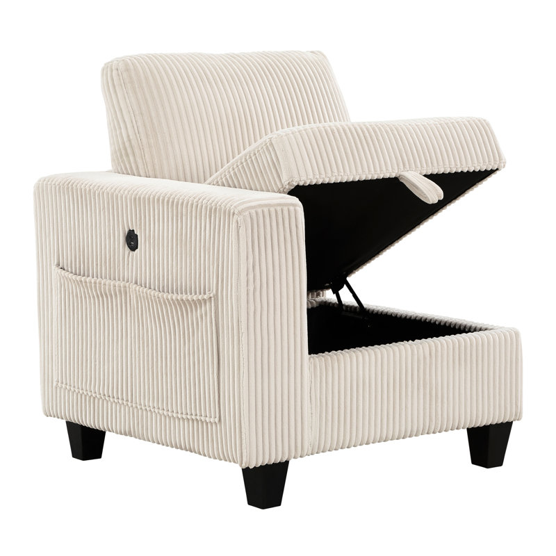 1 siège en tissu blanc avec coussin entièrement en éponge - fonction de lit pour les maisons élégantes