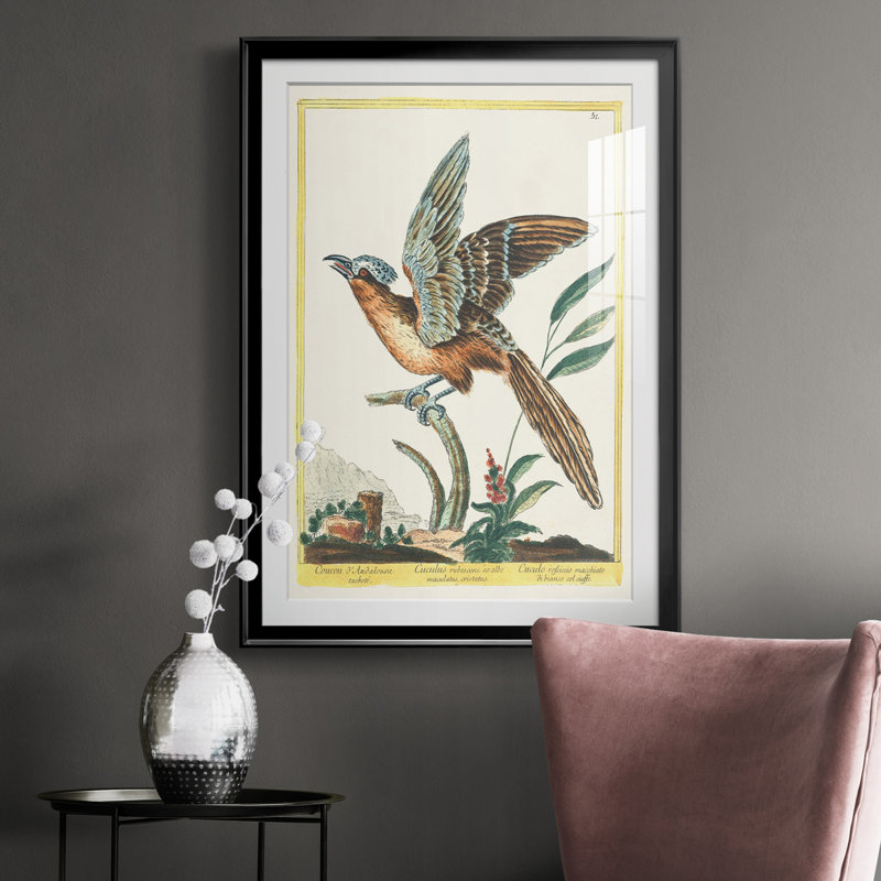 Pastel Birds IV - reproduction de cadre photo, Noir, H 24,5 po x l 18,5 po x P 1 po