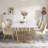 Simple Rectangular Rock Slab Dining Table Sets-102403560