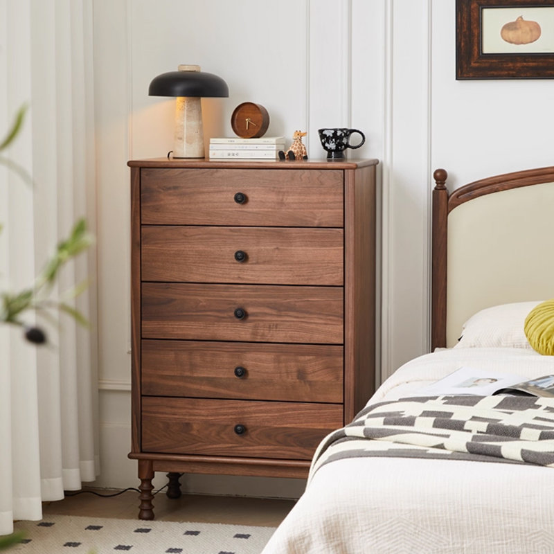 Brown Solid Wood Accent Cabinet