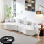 Canapé moderne moderne en chenille 4 places avec coussins inclus-245987667