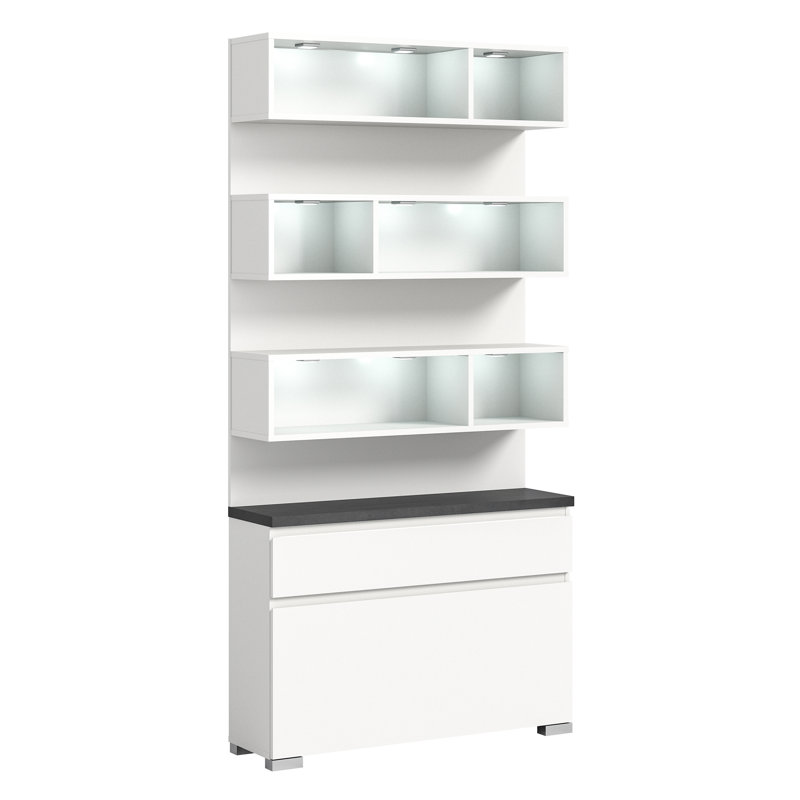 Shoe Cabinet Set, Black/White