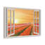 Impression sur toile, art mural, fenêtre, champ de fleurs, photographie de la nature, réalisme, paysage-1423014972