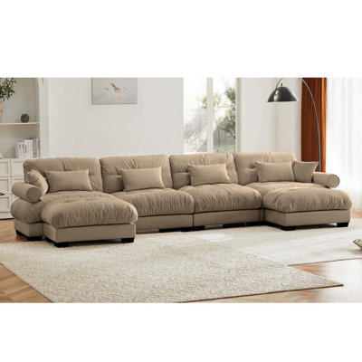 Canapé modulaire de 166 po de largeur
