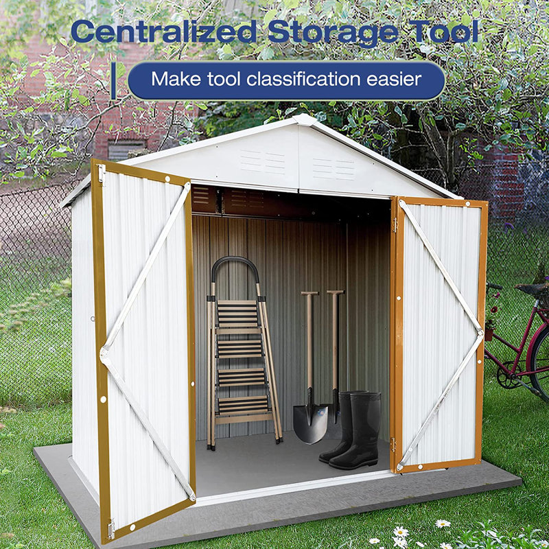 6 ft. W X 4 ft. D Metal Storage Shed