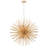 9-Light Brass Iron Chandelier With Aluminum Rods-131564760
