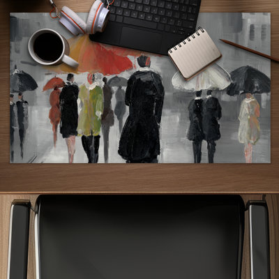 Street Scene with Umbrellas - Contemporary Gaming Mat | Home Decor