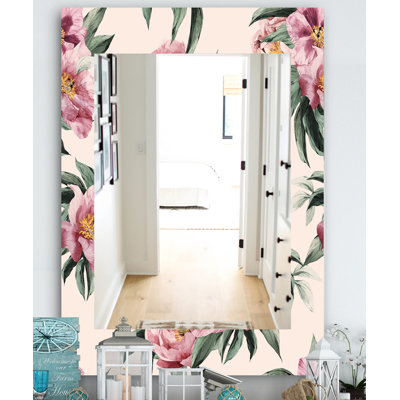 Miroir de salle de bain/meuble-lavabo fleur 40