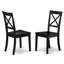 Ensemble de salle à manger 5 pièces comprenant une table de cuisine ronde avec piédestal et 4 chaises, noir-566467616-566467631-566467629