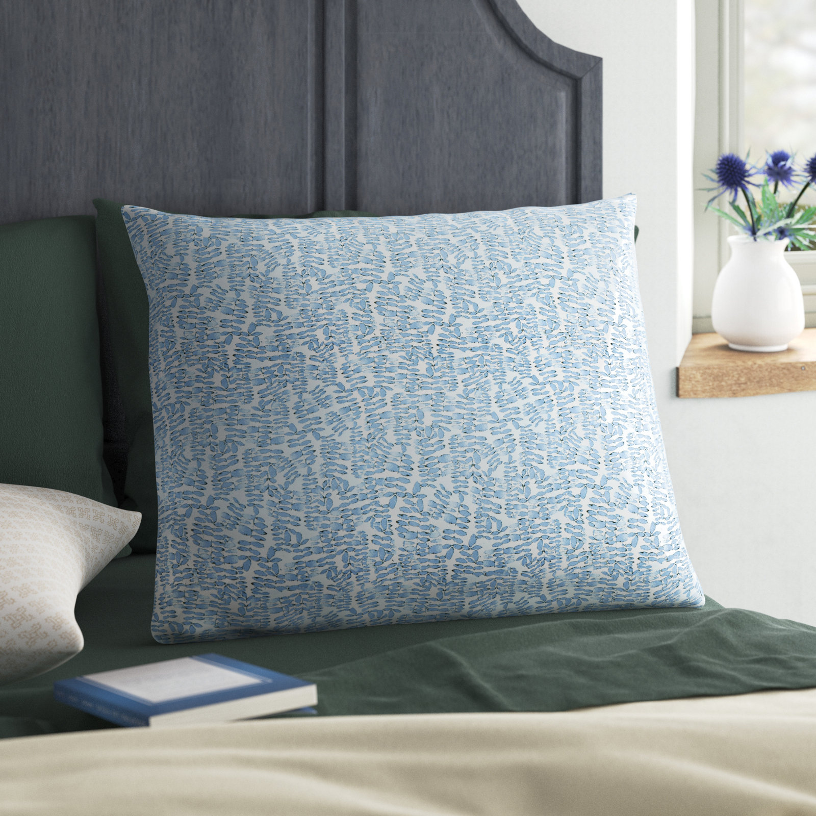 Fern Cotton Shams, King, Denim