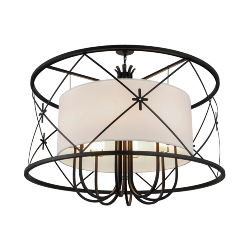 Nashwa Fabric Semi Flush Mount
