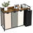 Laundry Hamper With Shelf, Laundry Basket 4 Section, Laundry Sorter With Pull-Out Removable Large 4 Color Bags And Movable Wheels, Metal Frame