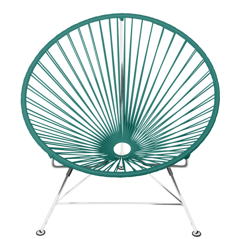 Innit Indoor Handmade Lounge Chair, Turquoise/Chrome