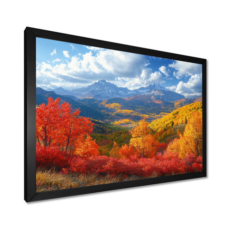 Art sur toile, montagne panoramique Geroline, Reproduction encadrée d'une seule photo sans pass, Noir, H 12 po x l 20 po