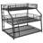 Twin XL/Full XL/Queen Triple Bunk Bed with Long and Short Ladder and Full-Length Guardrails,Black-112217978