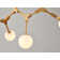 Kinman 8-Light Gold Iron Chandelier With Milk White Glass Shades