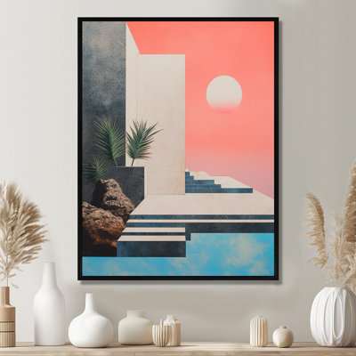 Minimal Collage Modernist Architecture - Abstract Landscape, reproduction d'art mural